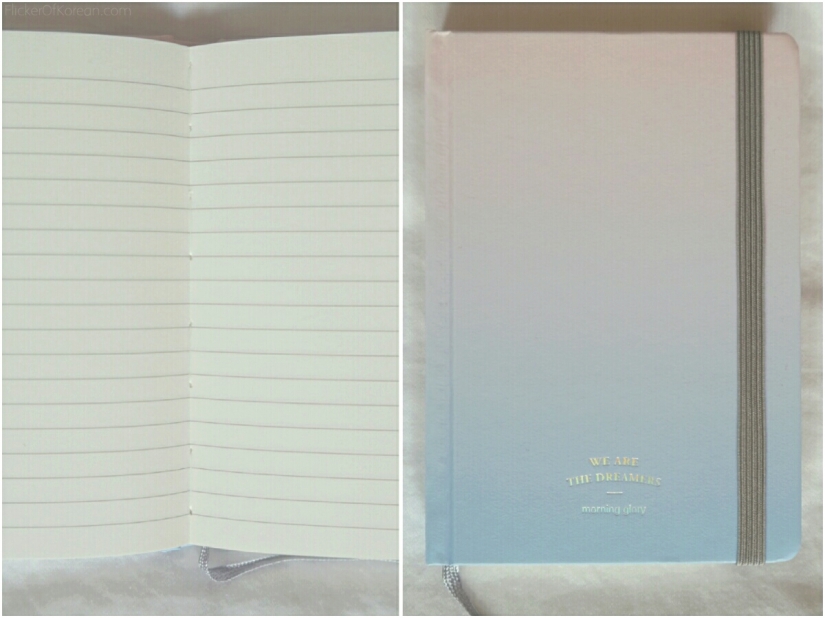 Hardcover lined notebook with elastic band