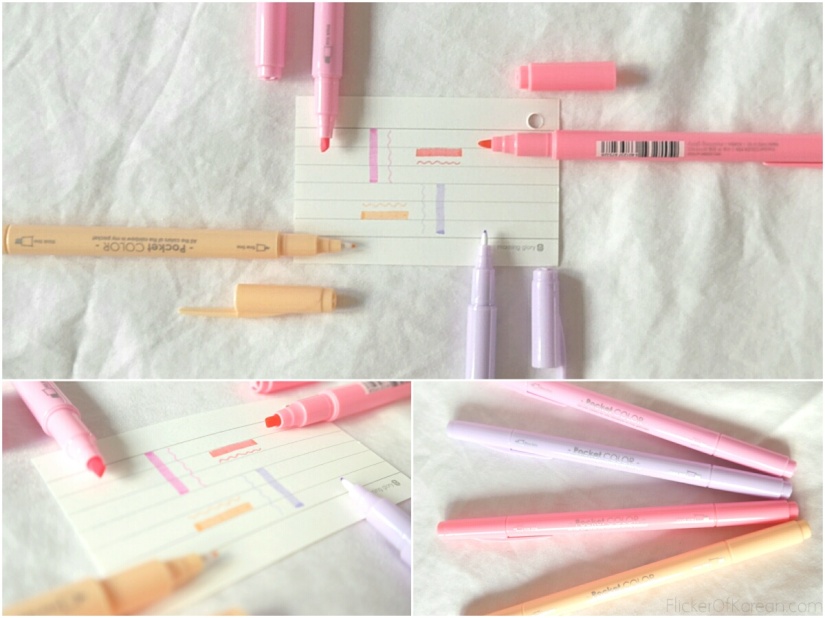 Pocket color double-sided pen highlighter